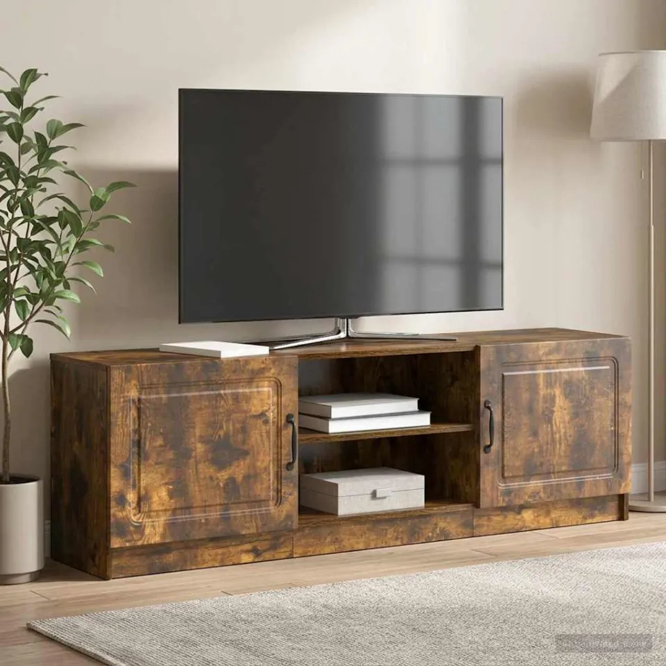 vidaXL TV-kast Gerookt eiken 150 x 31 x 47 cm Bewerkt hout, foto 4