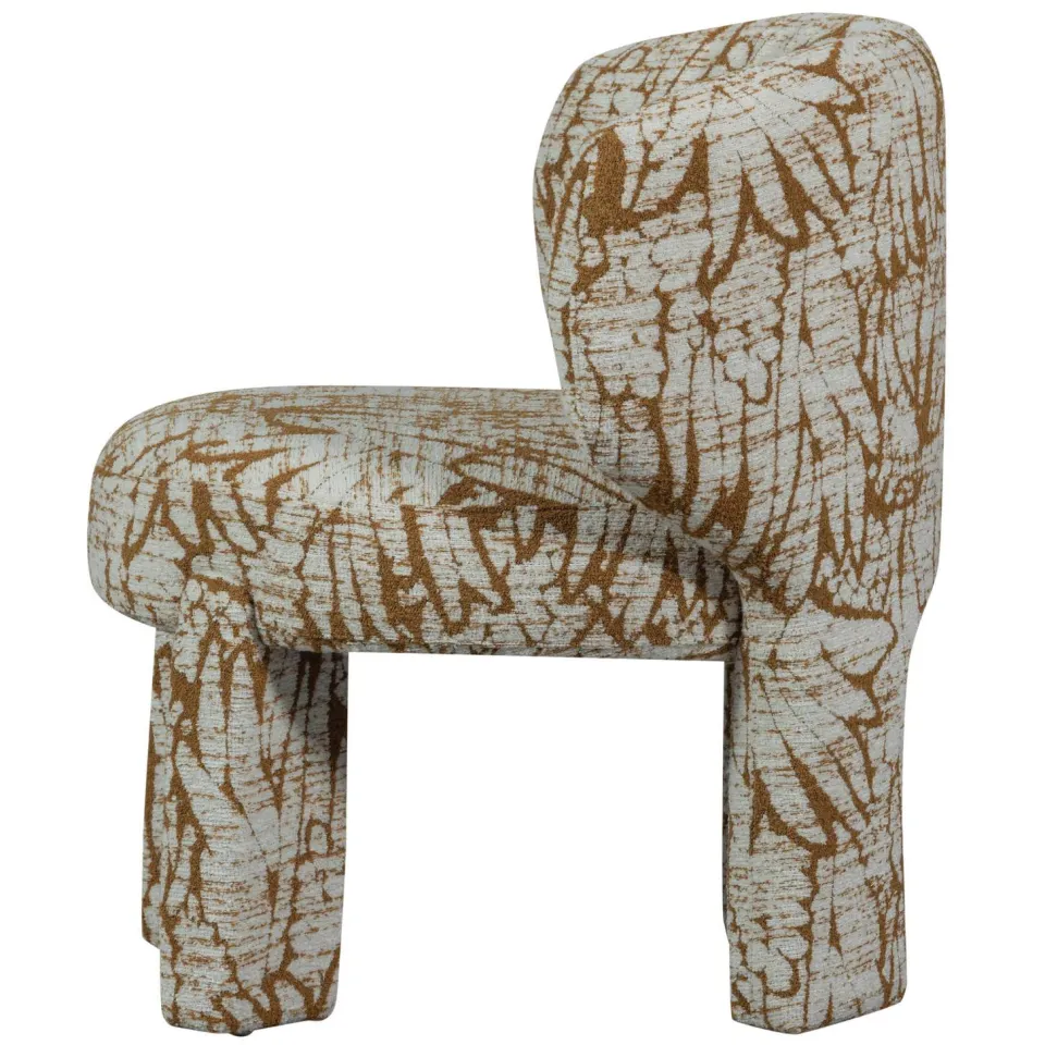 WOOOD Upke Fauteuil Met Dessin - Polyester - Naturel/Bruin - 76x75x69, foto 3
