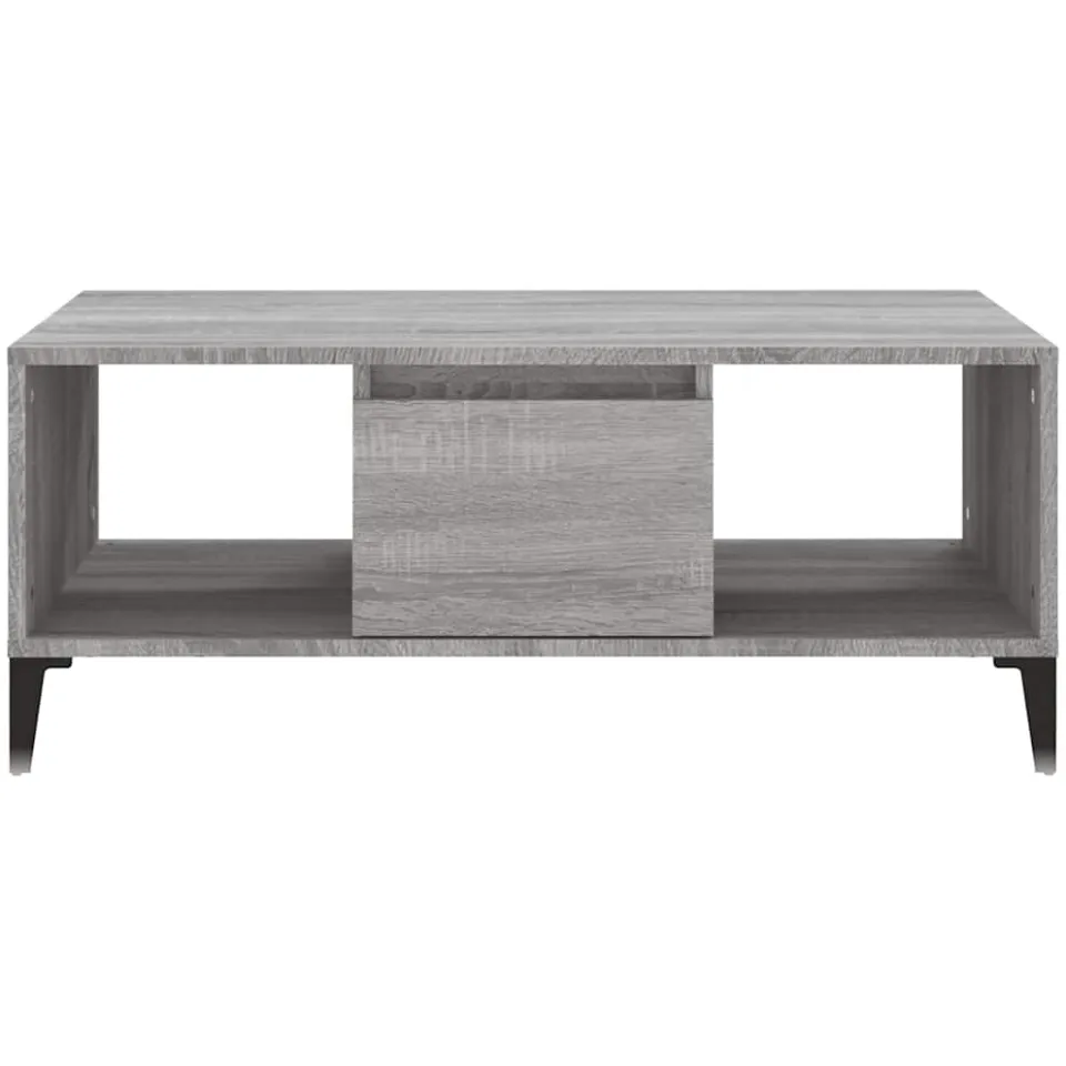 vidaXL Salontafel 90x50x36,5 cm bewerkt hout grijs sonoma, foto 4