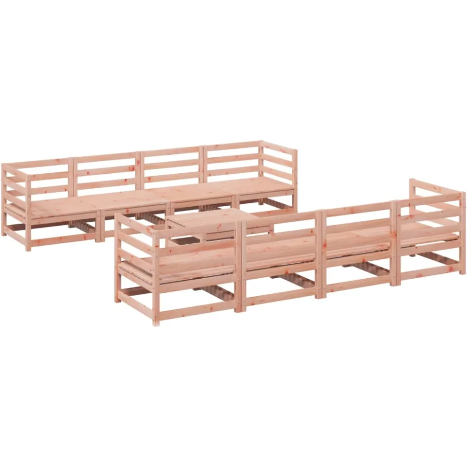 vidaXL 9-delige Loungeset massief douglas vurenhout Bruin