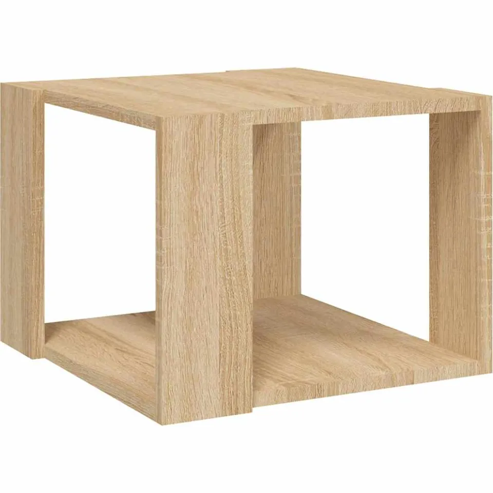 vidaXL Salontafel 40x40x30 cm bewerkt hout sonoma eikenkleurig Bruin