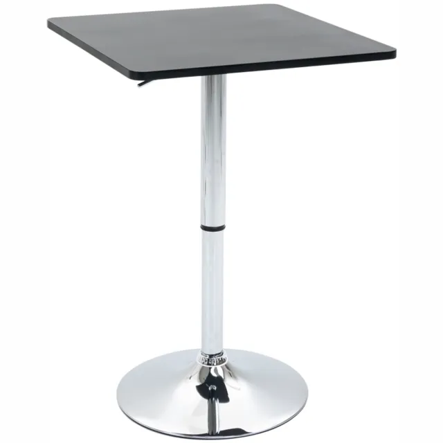 REDOM Bartafel - Verstelbare Hoogte - Draaibaar - Minimalistisch - Woonkamer Of Keuken - Hout En Metaal - Zwart - 60 X 60 X 69-93 Cm