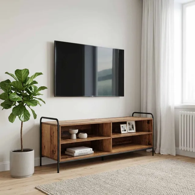 vidaXL Tv-meubel 140 x 39,5 x 50 cm Oud hout Bewerkt hout Bruin