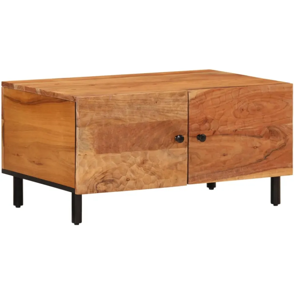 vidaXL Salontafel 80x50x40 cm massief acaciahout bruin
