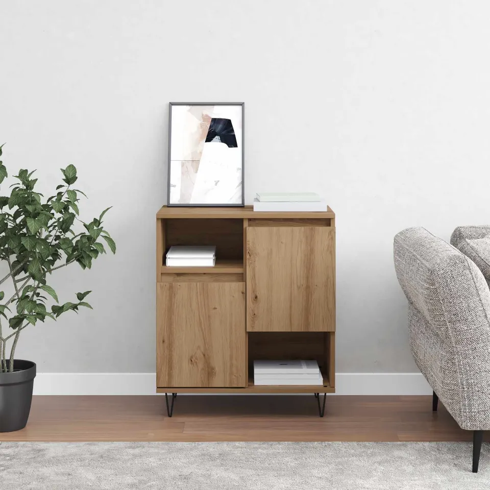 vidaXL Dressoir Artisan Eiken 60 x 35 x 70 cm, foto 4