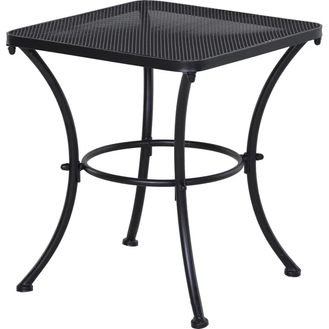 Outsunny Tuintafel - Licht en robuust - Duurzaam - antislip Zwart