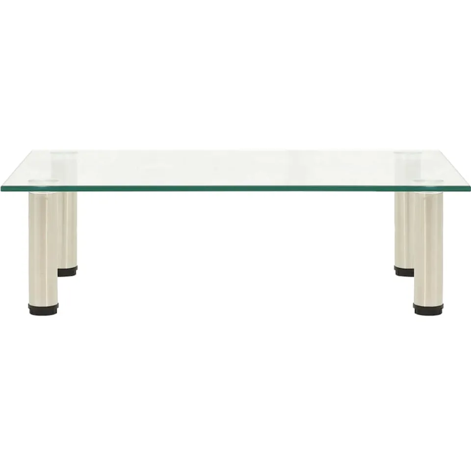vidaXL Tv-meubel 60x35x17 cm gehard glas transparant Transparent
