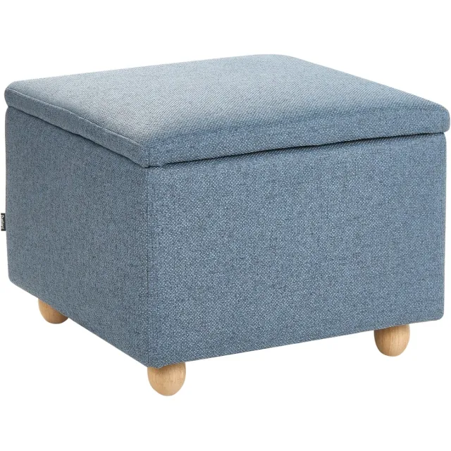 Beliani FERNDALE - Poef met opbergruimte - Blauw - Polyester