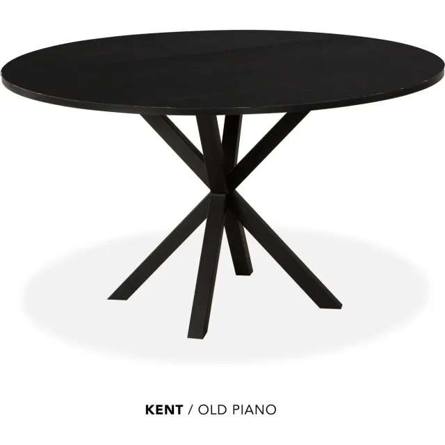 Maxfurn Eettafel rond | Zeer krasvast | Kleur: Old piano | diameter 140cm