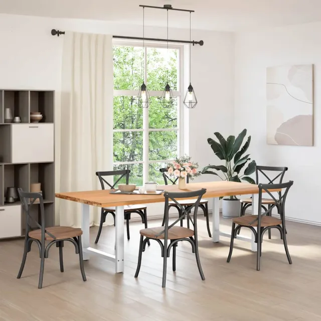 vidaXL Eettafelpoten 2 st 80x(72-73) cm staal wit