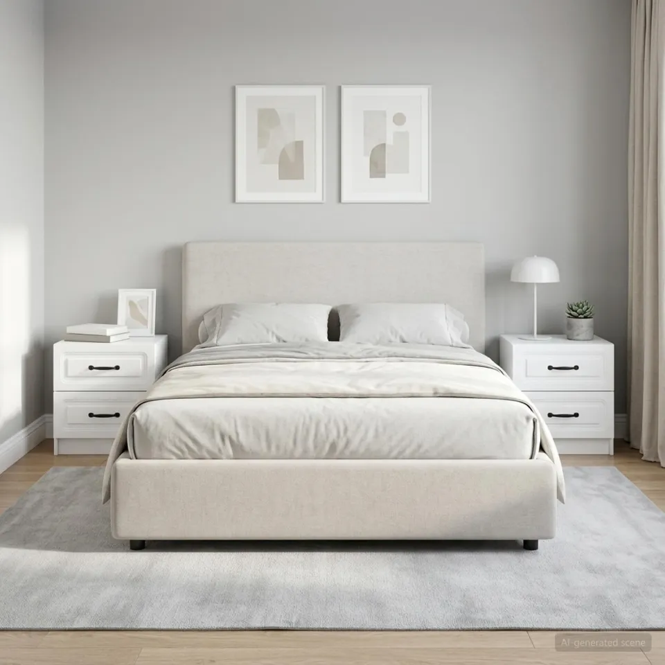 vidaXL Nachtkastje 2 st Wit 43 x 34,5 x 44,5 cm Bewerkt hout, foto 4