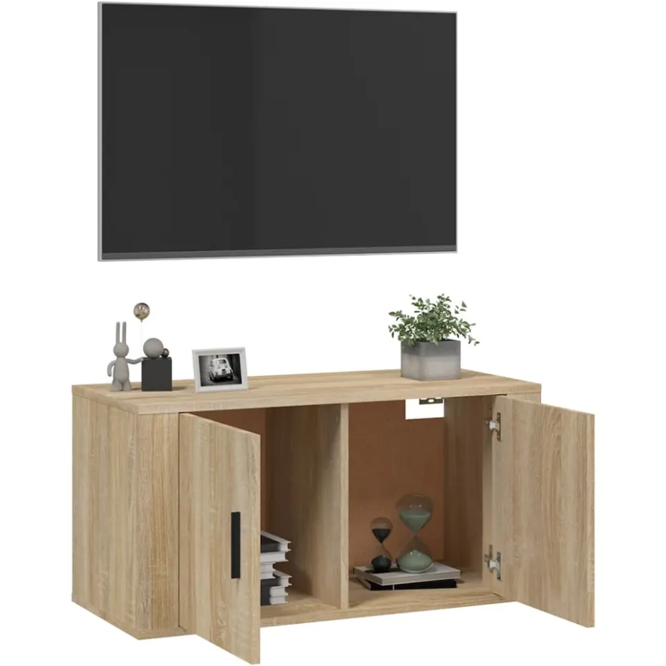 vidaXL Tv-wandmeubel 80x34,5x40 cm sonoma eikenkleurig, foto 4
