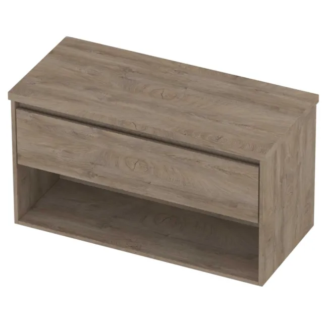 Proline Deck Badmeubelset Met Schap 100x46x55 cm Raw Oak Eiken