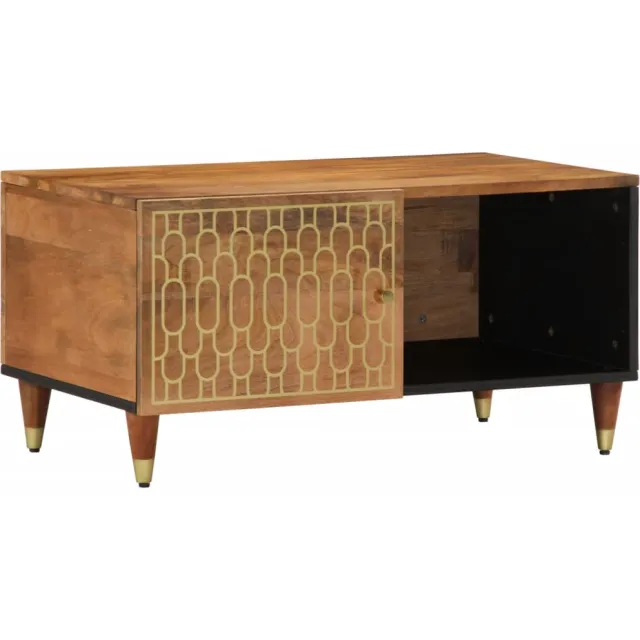 vidaXL Salontafel 80x50x40 cm massief mangohout bruin
