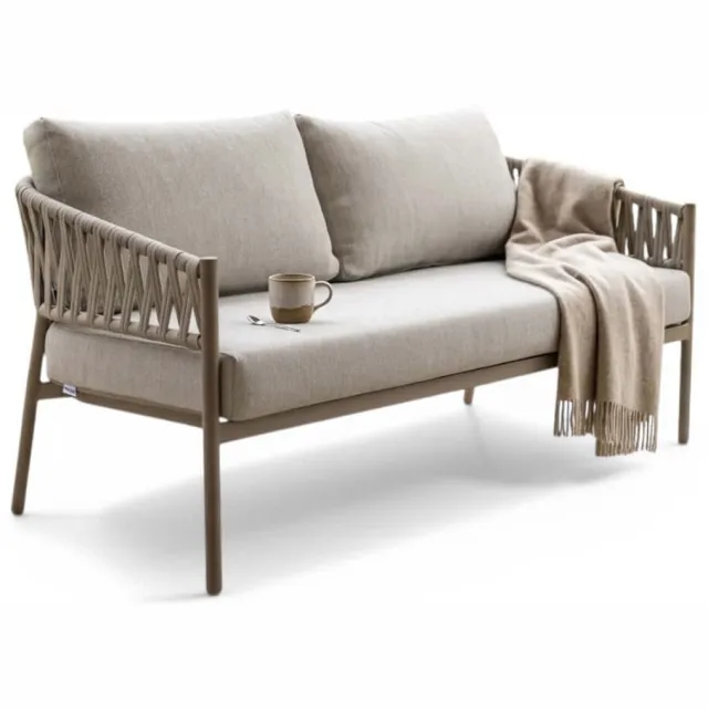 Belito Frank Aluminium Rope Loungebank 150 cm - Taupe