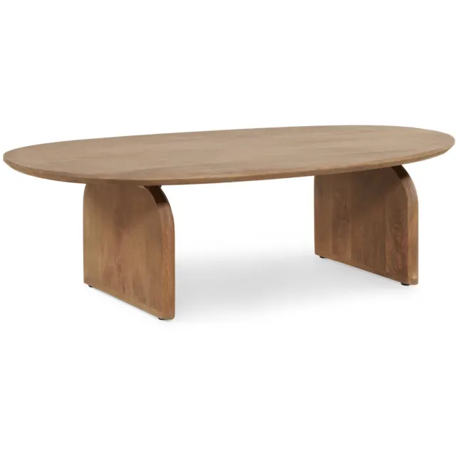 Nest of Nora Salontafel Eira - mangohout organisch design 130 cm - Naturel Beige