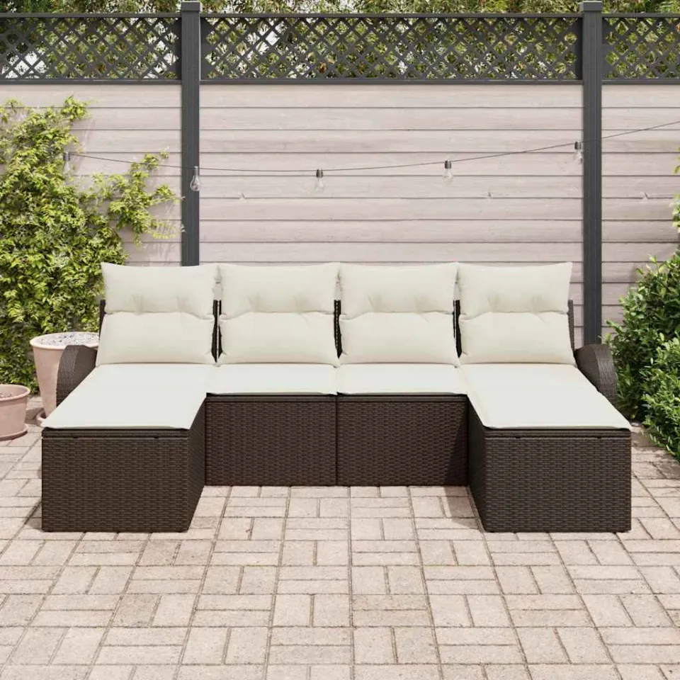 vidaXL Tuin Sofa Set 6 st Bruin [Synthetisch]: Poly Rattan, foto 3