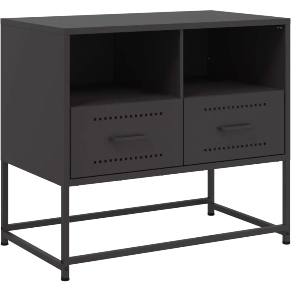 vidaXL Tv-meubel 68x39x60,5 cm staal zwart