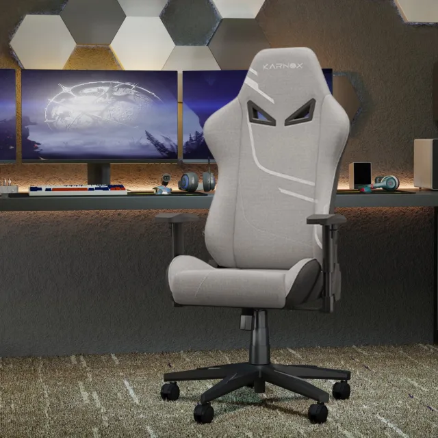 STILVORA Gamingstoel 54,5 X 50 X 132 Cm - Ergonomisch Met Hoofdsteun En Lendensteun - Voor Kantoor En Gamen - Stof - Lichtgrijs