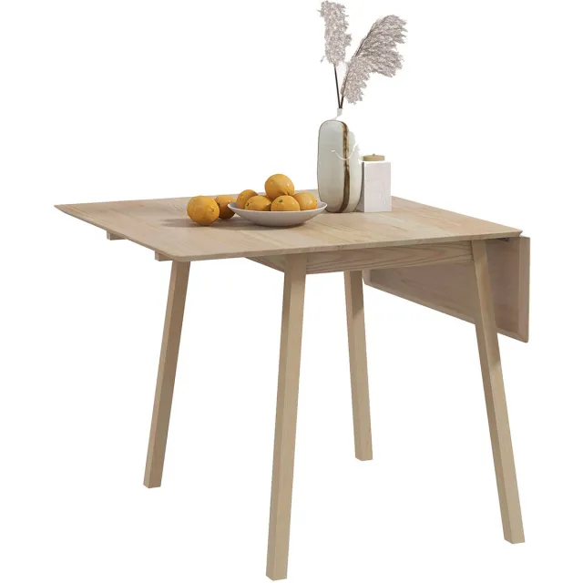 Homcom Opklapbare Eettafel - Dennenhout - Landelijke Stijl - Bruin