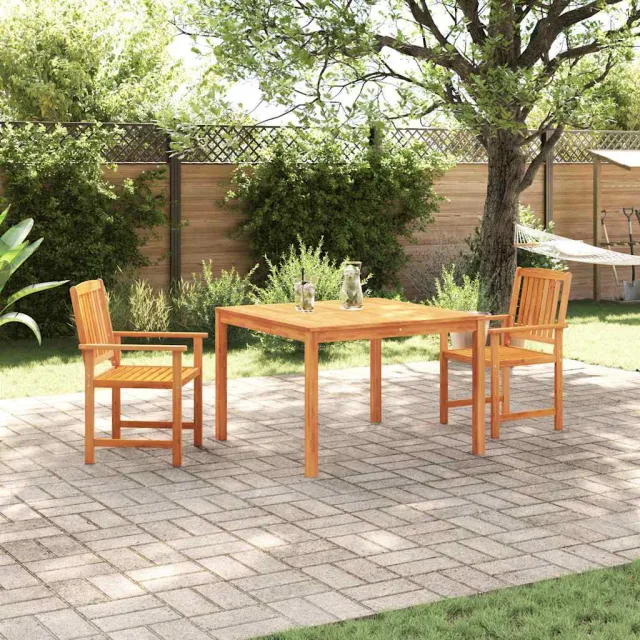 vidaXL Tuin eettafelset 3 st Bruin Massief Acaciahout