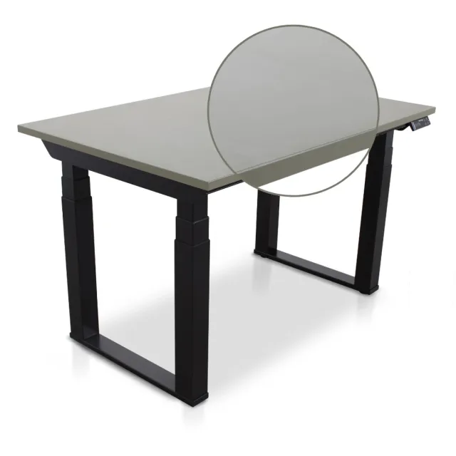 Lineaflex MRC SOLID Zit-Sta Bureau – Elektrisch Verstelbaar – 120x80 cm – Blad Forest Green – Zwart Frame – ARBO Norm NEN-EN 527 – Met memorybediening – 200 KG Draagvermogen – 130 cm Hoog