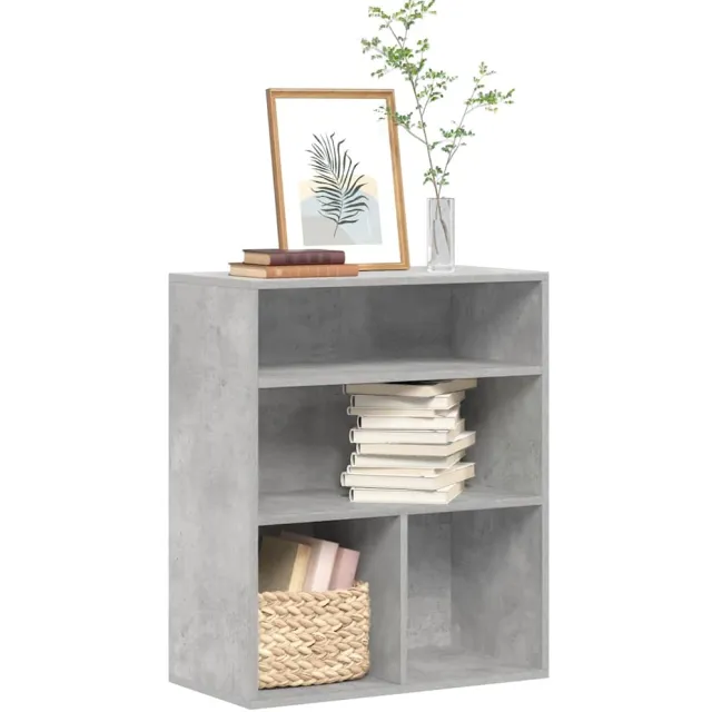 vidaXL Boekenkast 60x30x71,5 cm bewerkt hout betongrijs