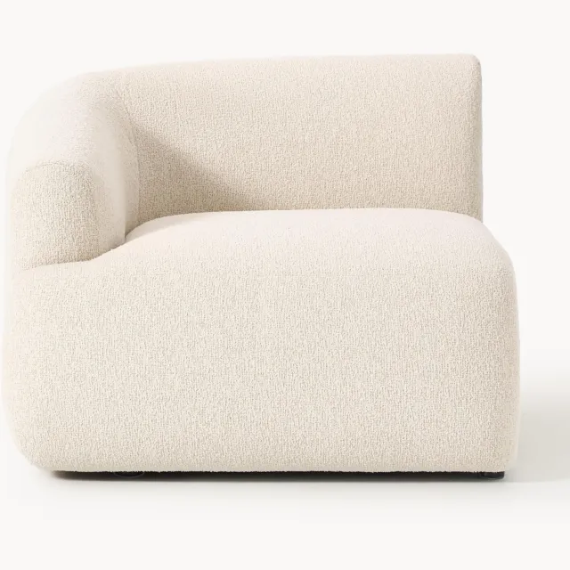 Westwing Collection Bouclé hoekmodule Sofia Beige