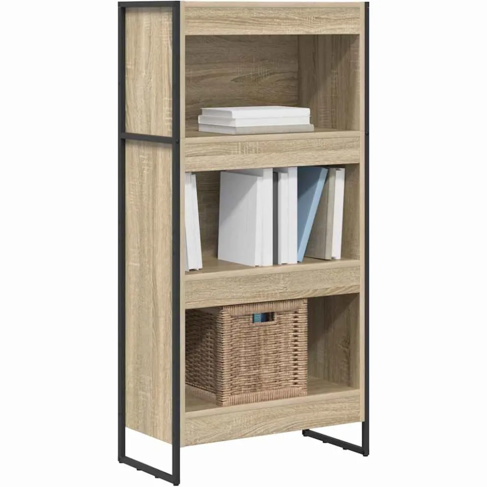 vidaXL Boekenkast 60 x 30 x 121 cm Bewerkt hout Sonoma Bruin