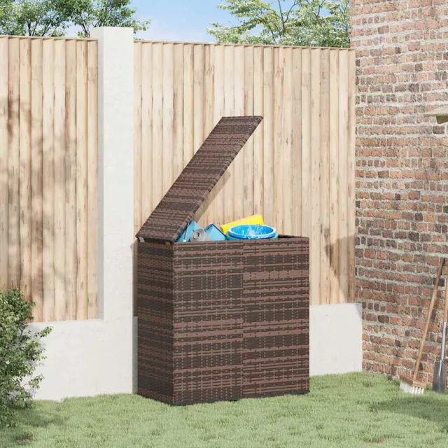 vidaXL Tuinbox 100x49x103,5 cm polyetheen rattan bruin, foto 2