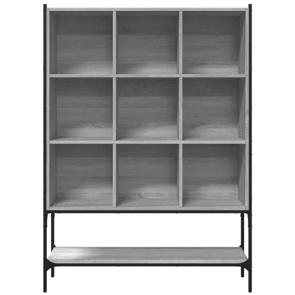 vidaXL Boekenkast 102x30x141,5 cm bewerkt hout grijs sonoma eikenkleur, foto 4