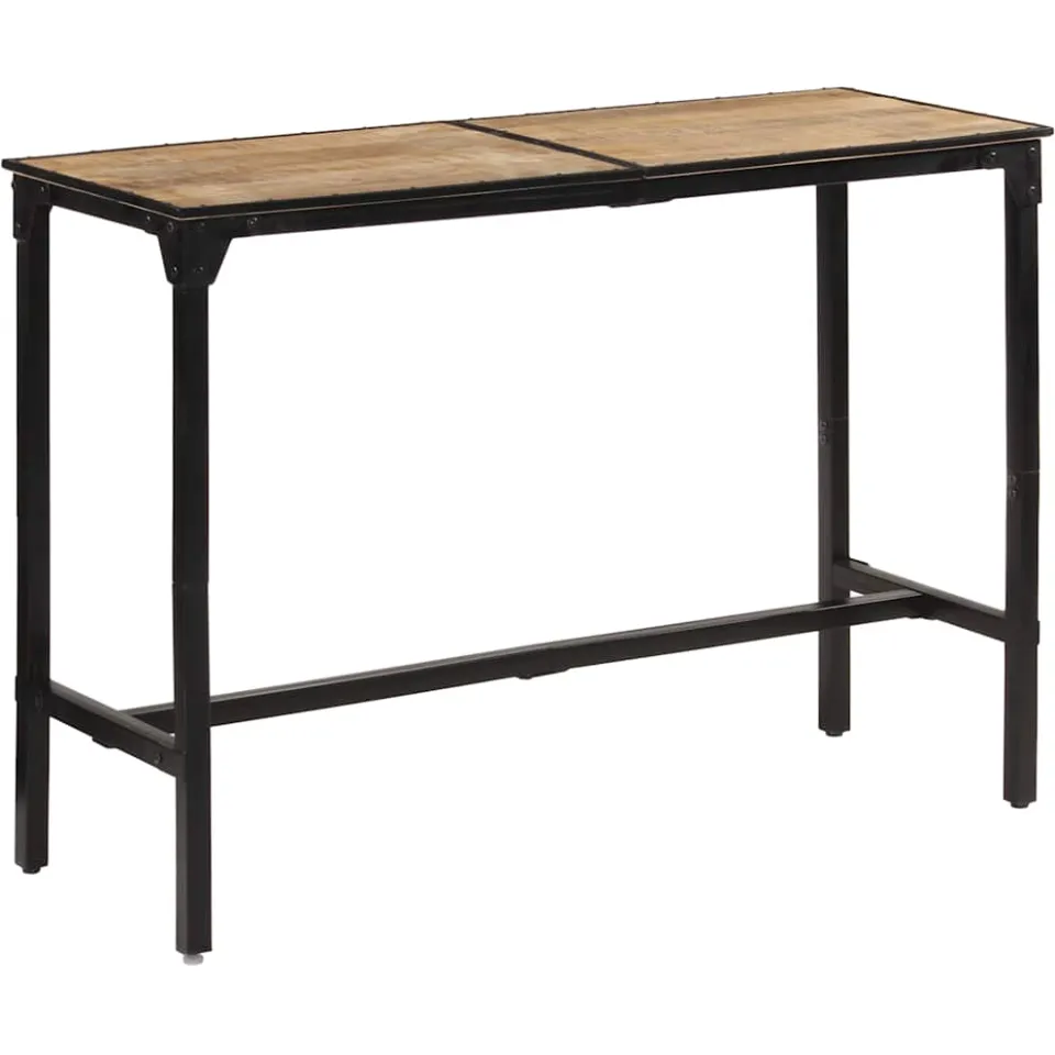 vidaXL Bartafel 150x55x107 cm massief ruw mangohout Bruin