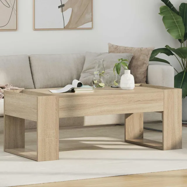 vidaXL Salontafel Sonoma Eiken 110 x 50 x 41 cm Bewerkt hout Bruin