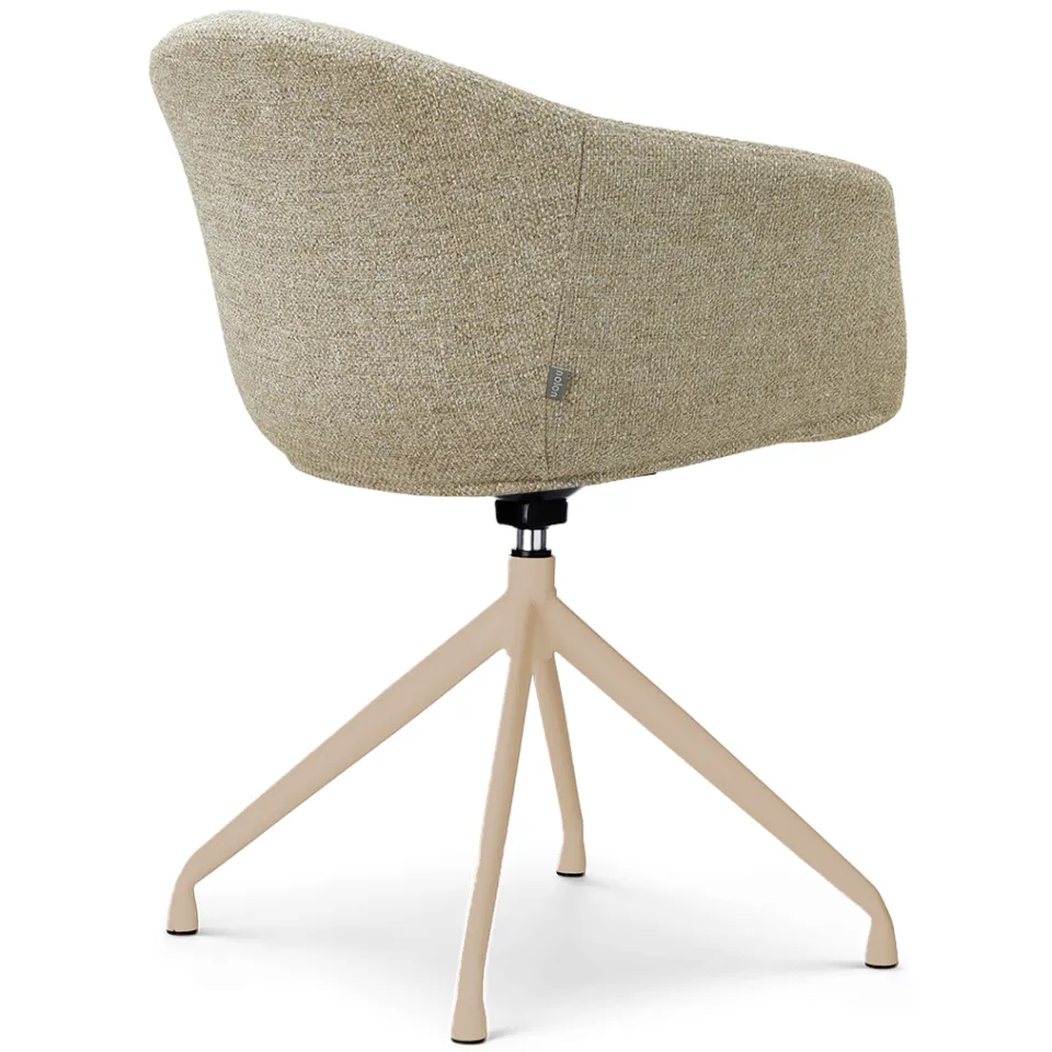 Nolon Nola-Otis draaibare eetkamerstoel taupe melange - beige onderstel, foto 4