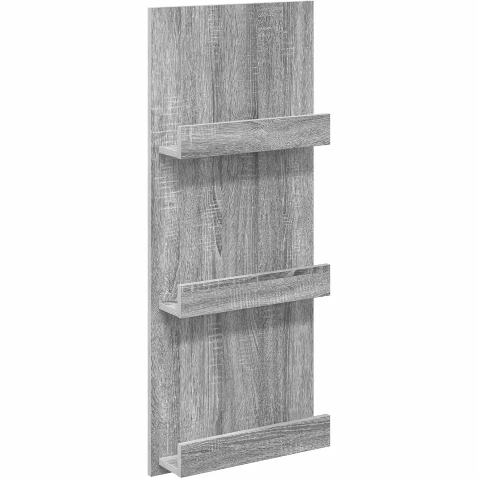 vidaXL Tijdschrift Rek Grijs Sonoma 43 x 11 x 102 cm Bewerkt hout