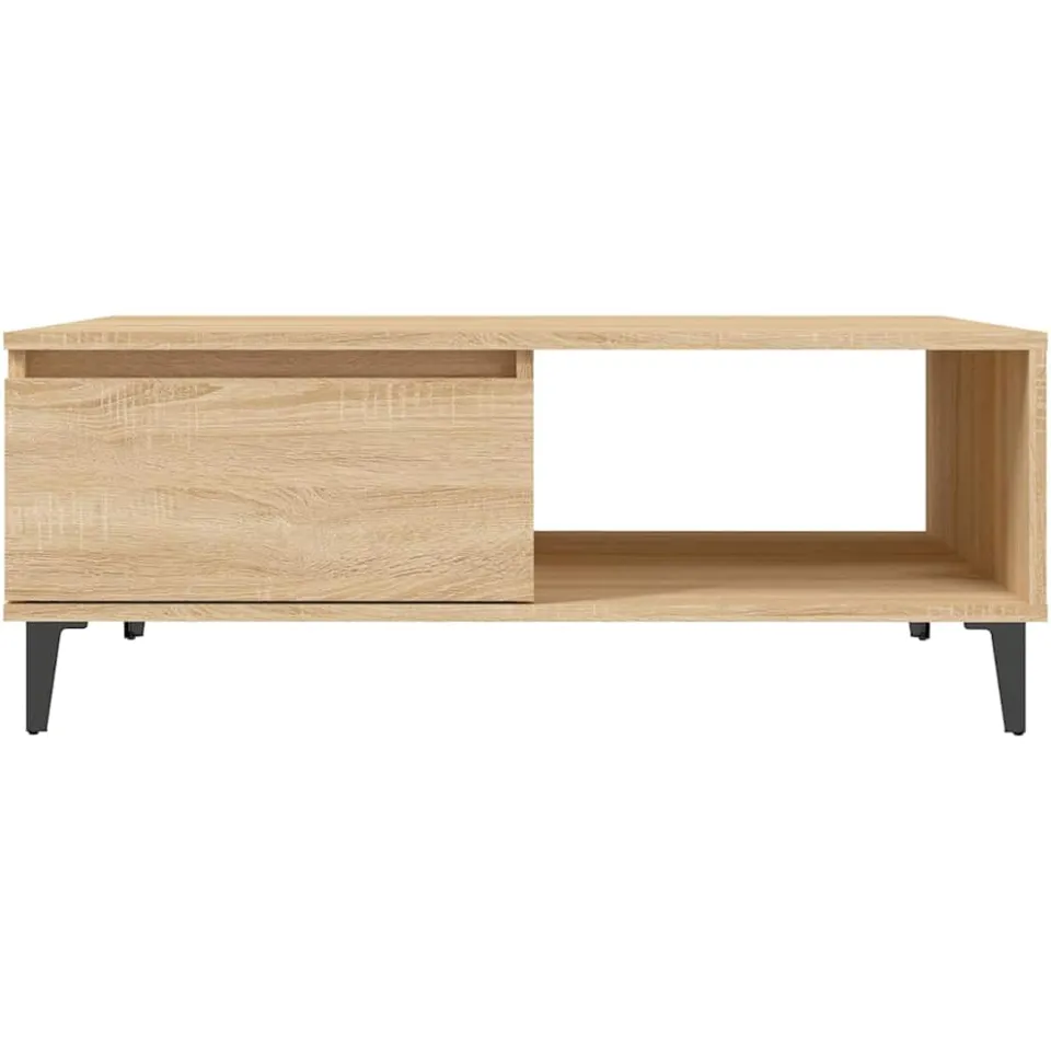 vidaXL Salontafel 90x60x35 cm bewerkt hout sonoma eikenkleurig, foto 4