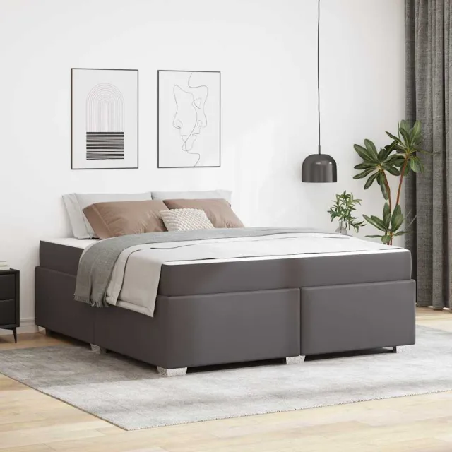 vidaXL Bedframe Grijs 180 x 200 cm PVC