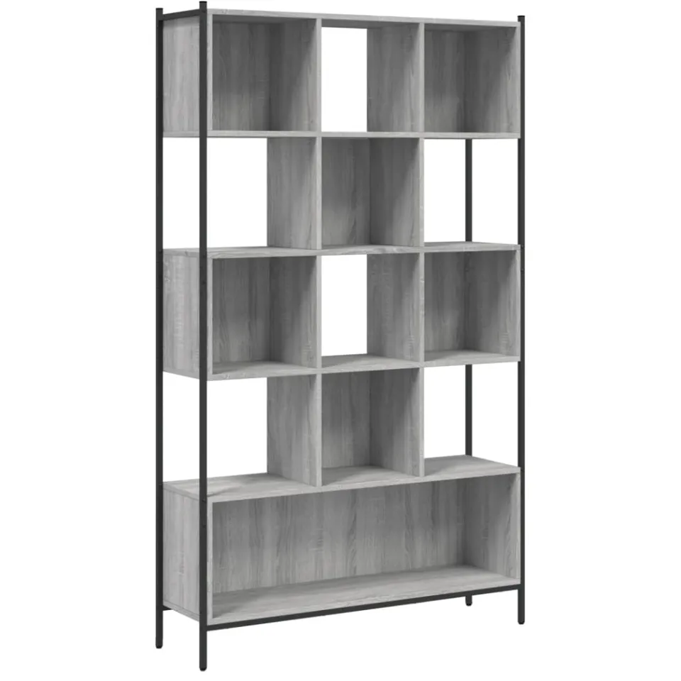 vidaXL Boekenkast 102x28x172 cm bewerkt hout grijs sonoma eikenkleurig