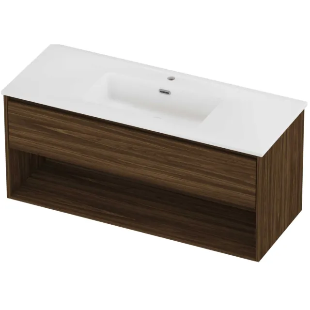 Proline Tribute Badmeubelset Porselein Elegant 1 Gat 120x46x54 cm Mat White Cabana Oak Eiken