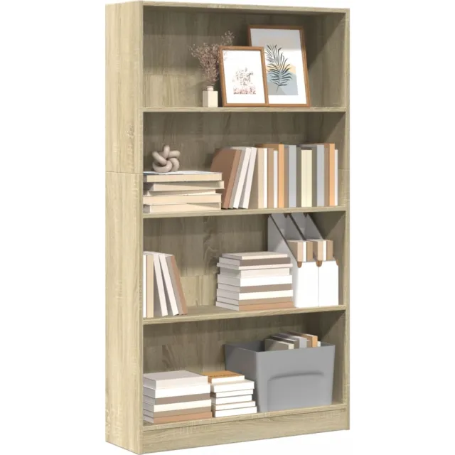 vidaXL Boekenkast 80x24x143 cm bewerkt hout sonoma eikenkleurig Bruin