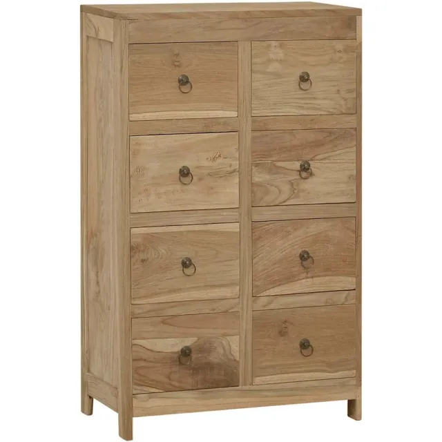 vidaXL Ladekast 55x30x90 cm massief teakhout Bruin