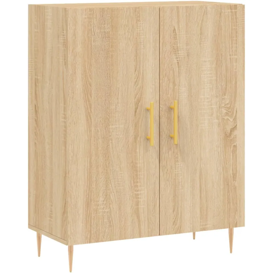 vidaXL Dressoir 69,5x34x90 cm bewerkt hout sonoma eikenkleurig, foto 3