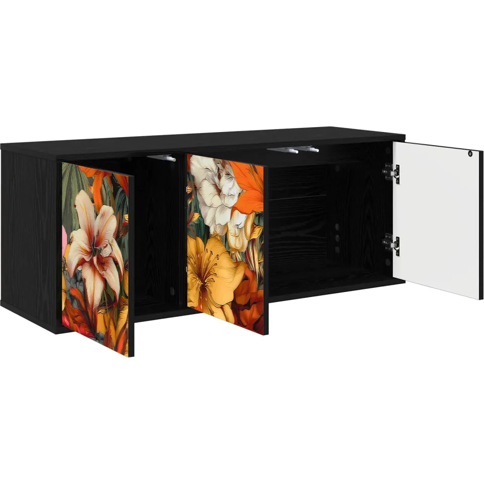 vidaXL Wandgemonteerd tv-meubel GENNEP 102 x 33 x 40 cm Zwart eiken