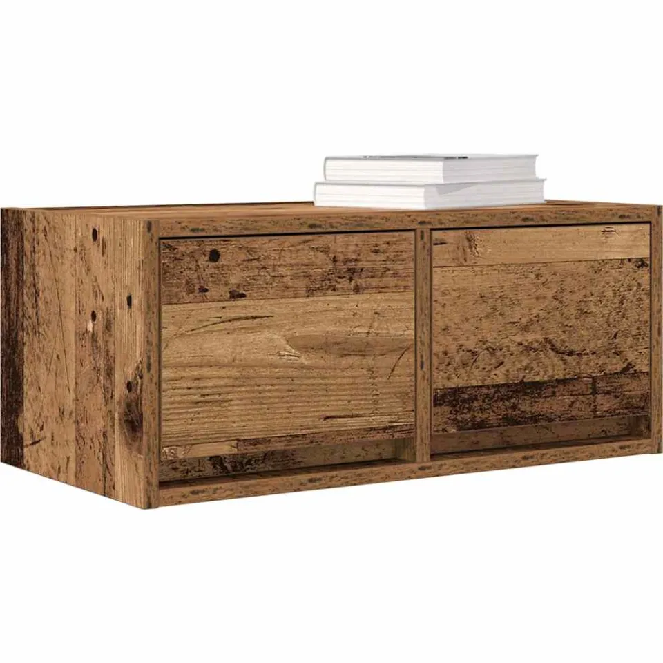 vidaXL TV-meubel 60x31x25,5 cm bewerkt hout oud houtkleurig Bruin