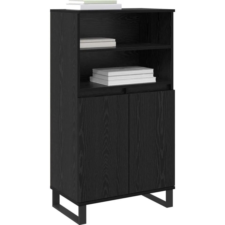 vidaXL Highboard Zwart 60 x 36 x 110 cm Bewerkt hout