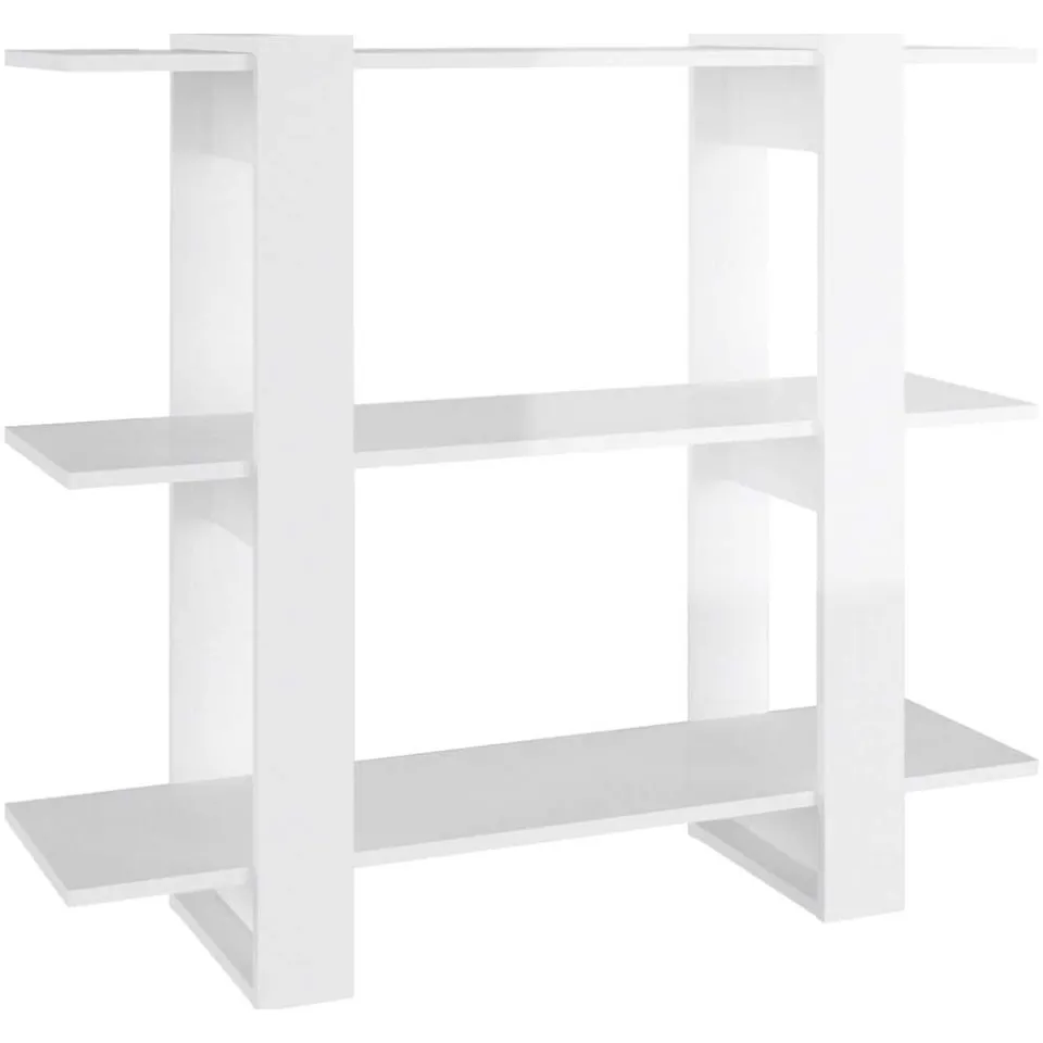 vidaXL Boekenkast/kamerscherm 100x30x87 cm hoogglans wit