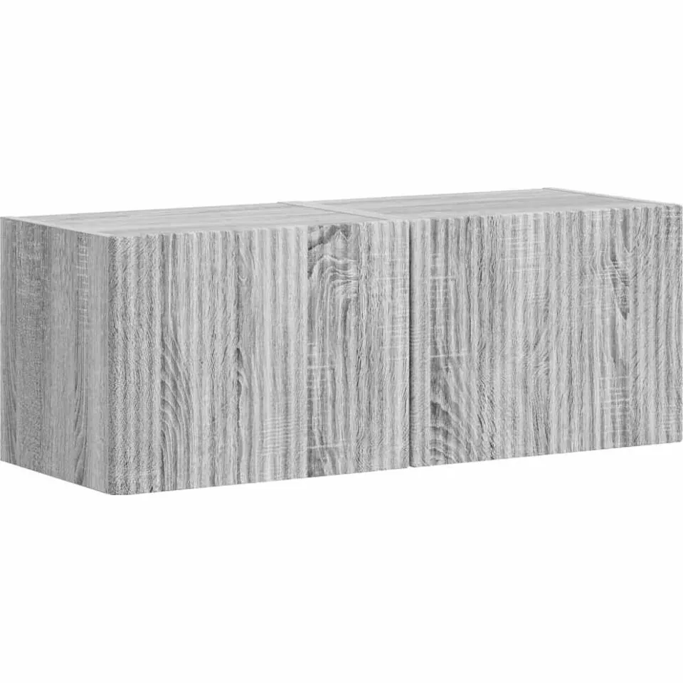 vidaXL TV Wandkast 2 st Grijs Sonoma Bewerkt hout, foto 3