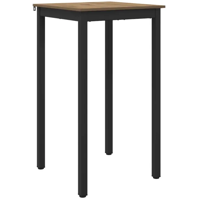 vidaXL Staande - Bartafel - Bewerkt - hout - Vierkant artisanaal eikenkleurig