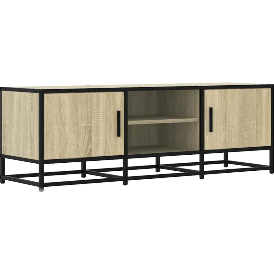 vidaXL Tv-meubel 120x35x41 cm bewerkt hout metaal sonoma eikenkleurig, foto 3