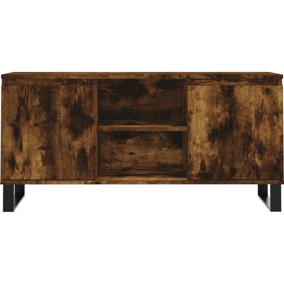 vidaXL Tv-meubel 104x35x50 cm bewerkt hout gerookt eikenkleurig